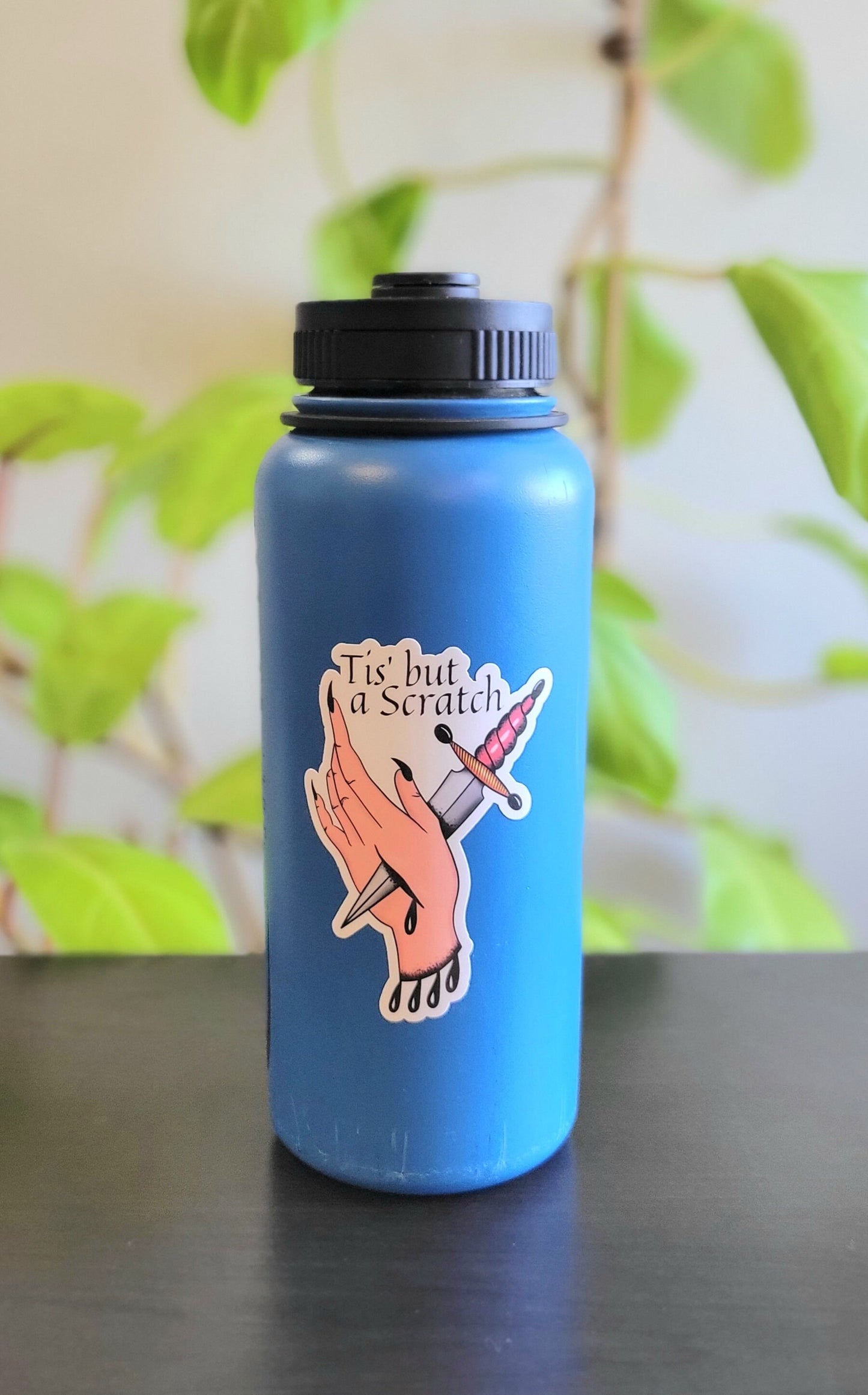 Tis But a Scratch Sticker