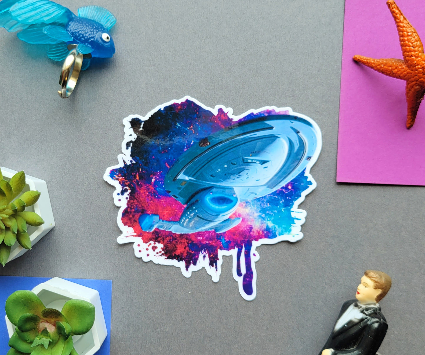 Star Trek Voyager Ship Galaxy Sticker