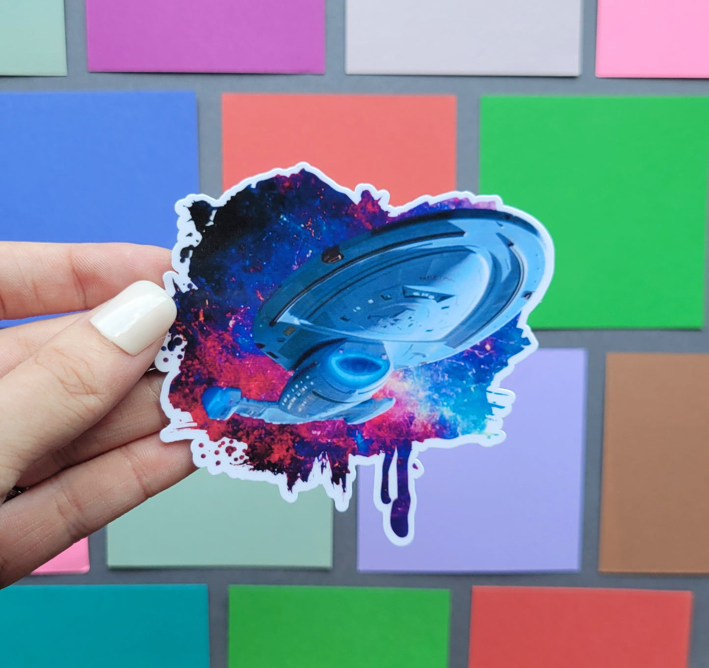 Star Trek Voyager Ship Galaxy Sticker