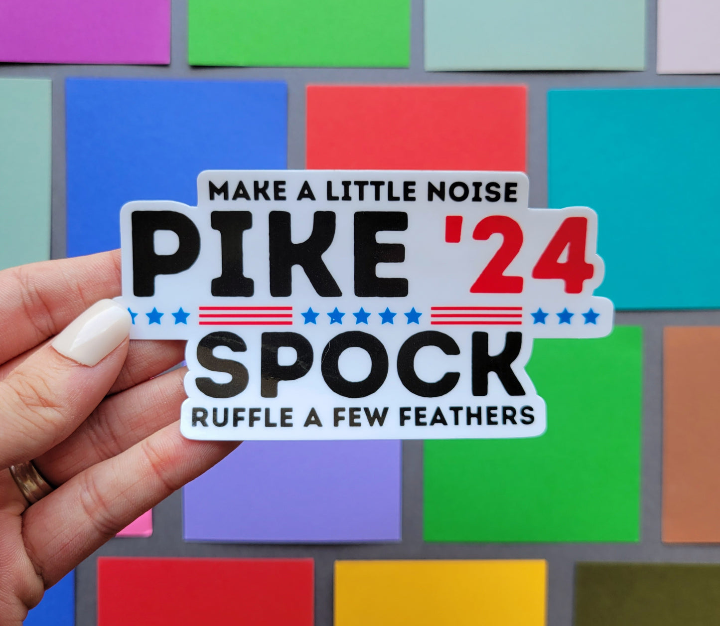 Pike and Spock for President 2024 Sticker