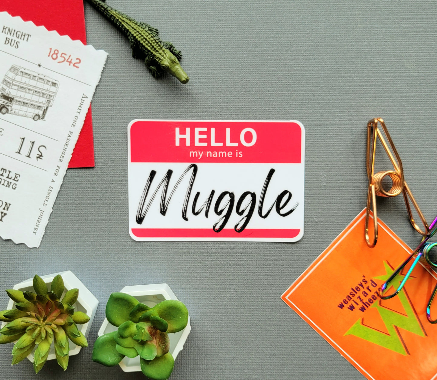 Hello My Name is Muggle Sticker