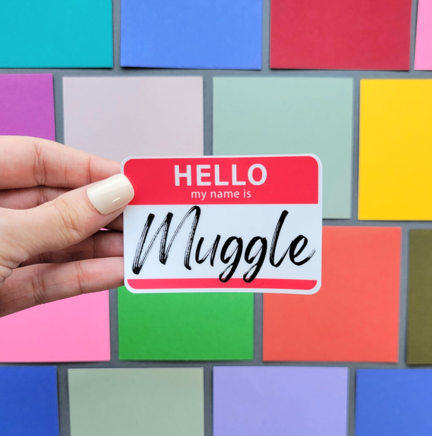 Hello My Name is Muggle Sticker