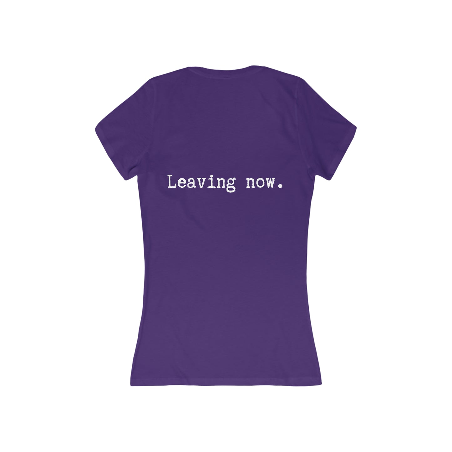 I'm Here. Leaving Now. - Jersey Short Sleeve Deep V-Neck Tee