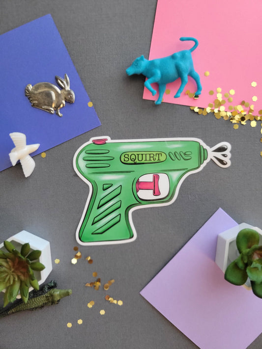 Squirt Gun Sticker