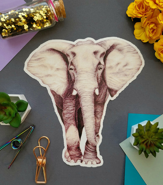 African Elephant XL Sticker