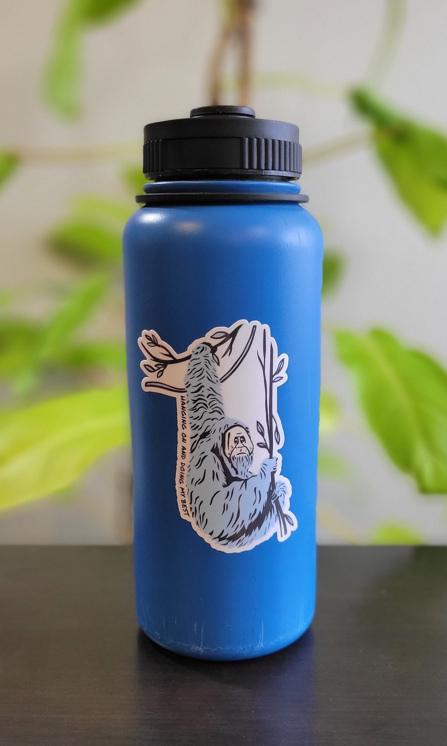 Hanging On Monkey Sticker