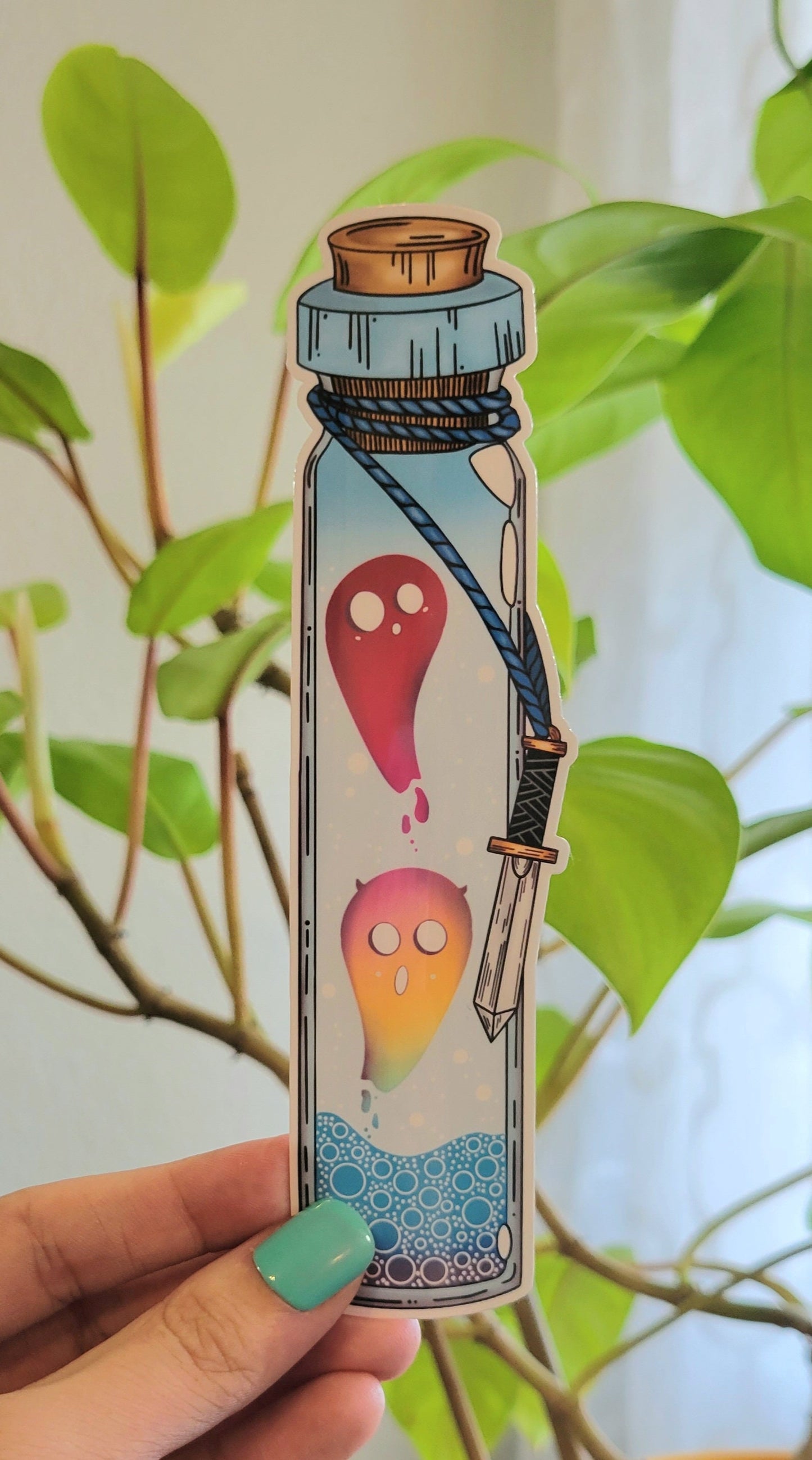 Potion Bottle with Ghosts Sticker