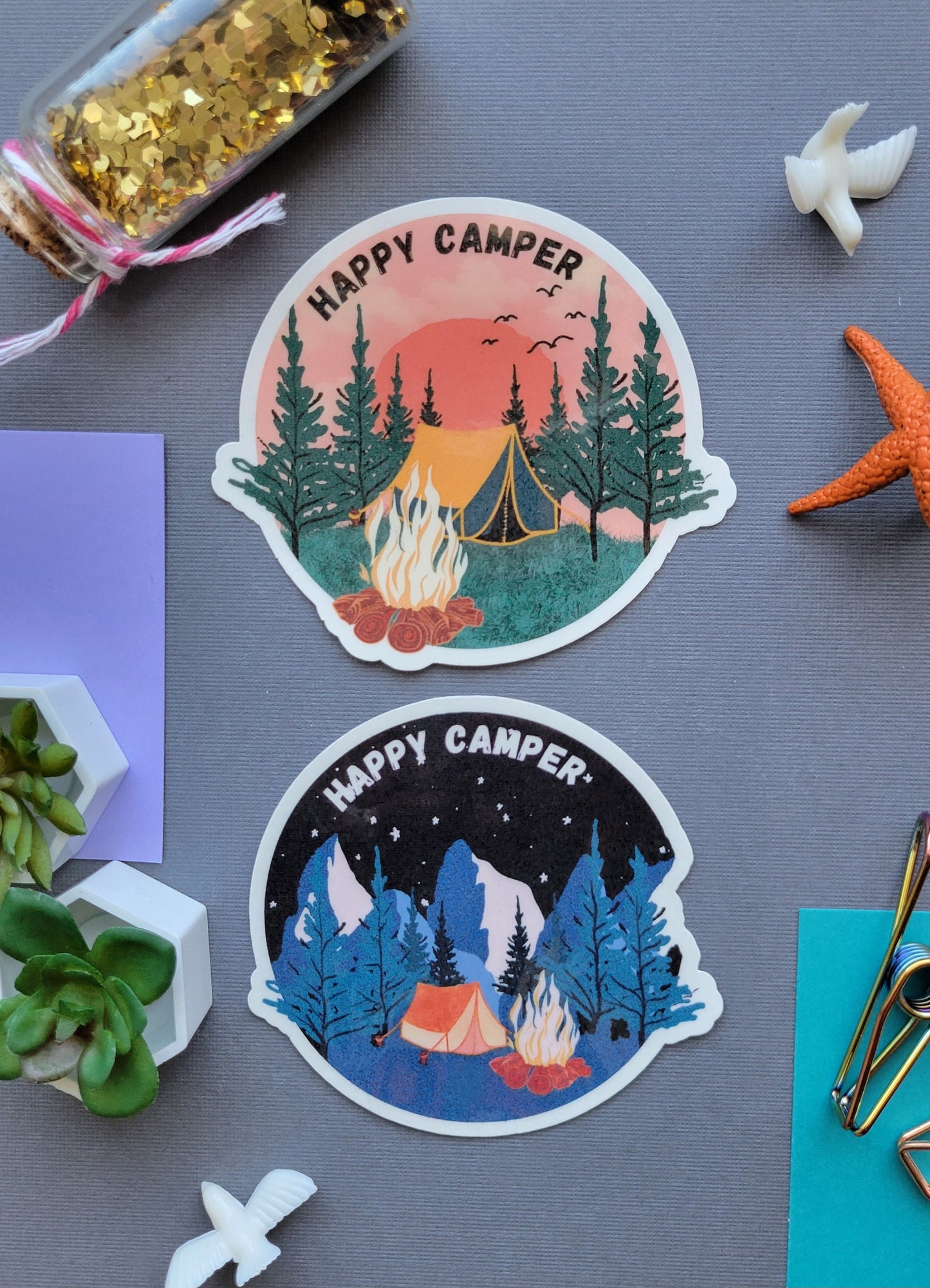 Happy Camper Sticker