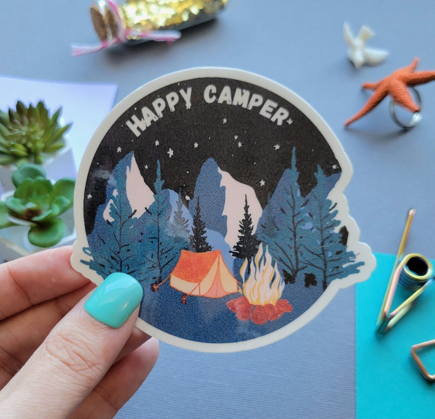 Happy Camper Sticker