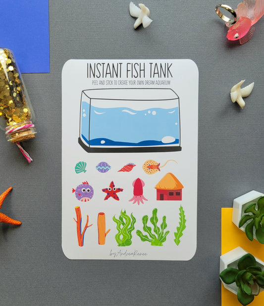 Instant Fish Tank Sticker Sheet