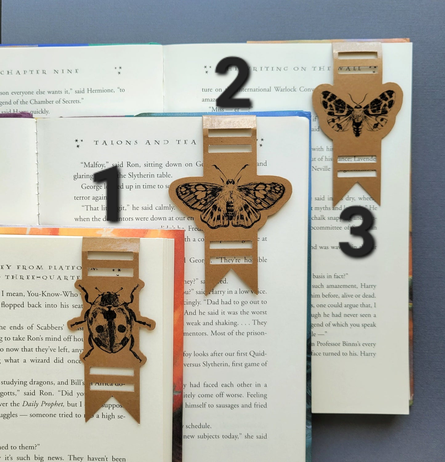 Magnetic Insect Bookmarks - Moth, Butterfly and Lady Bug