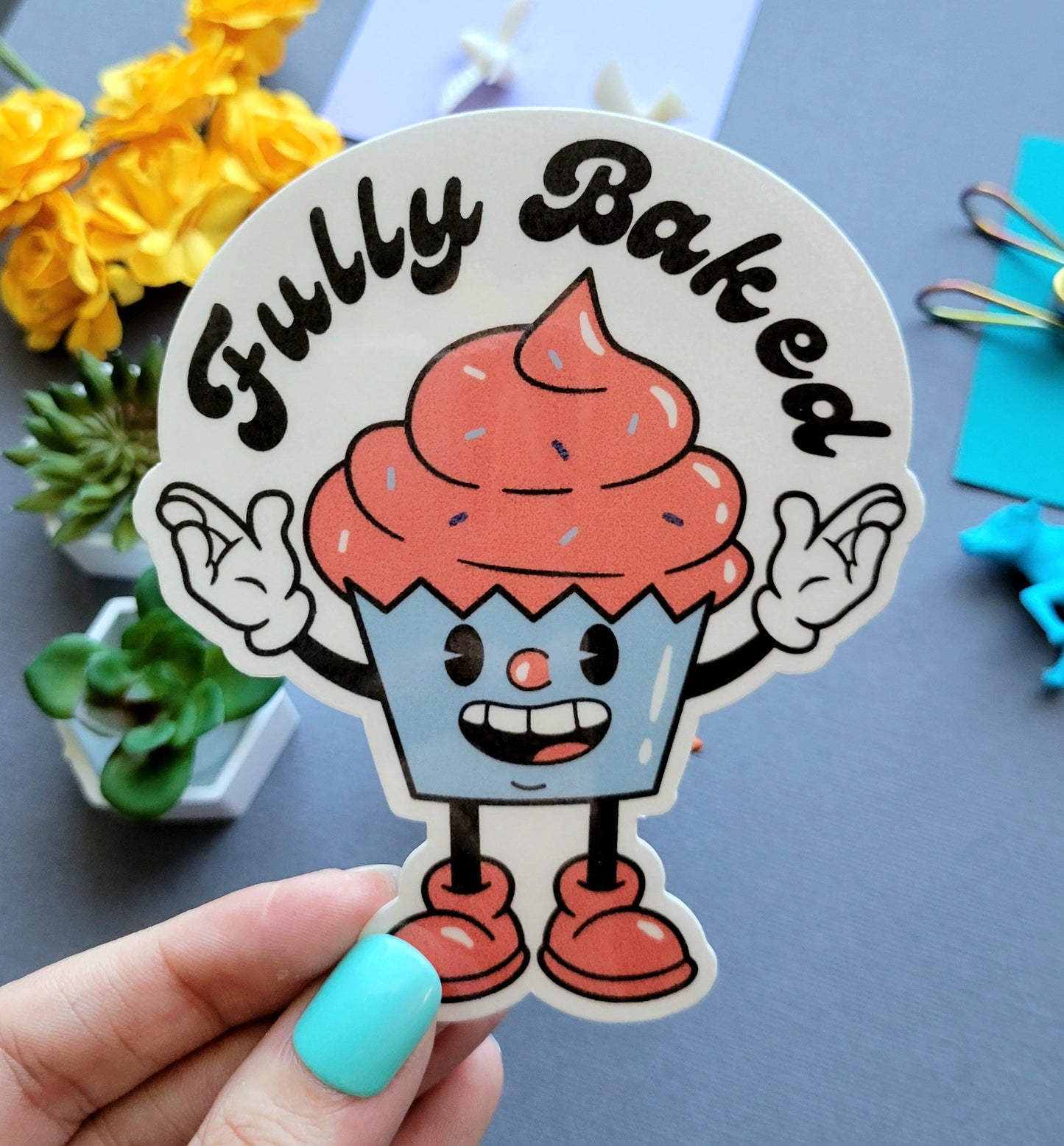 Fully Baked Cupcake Sticker