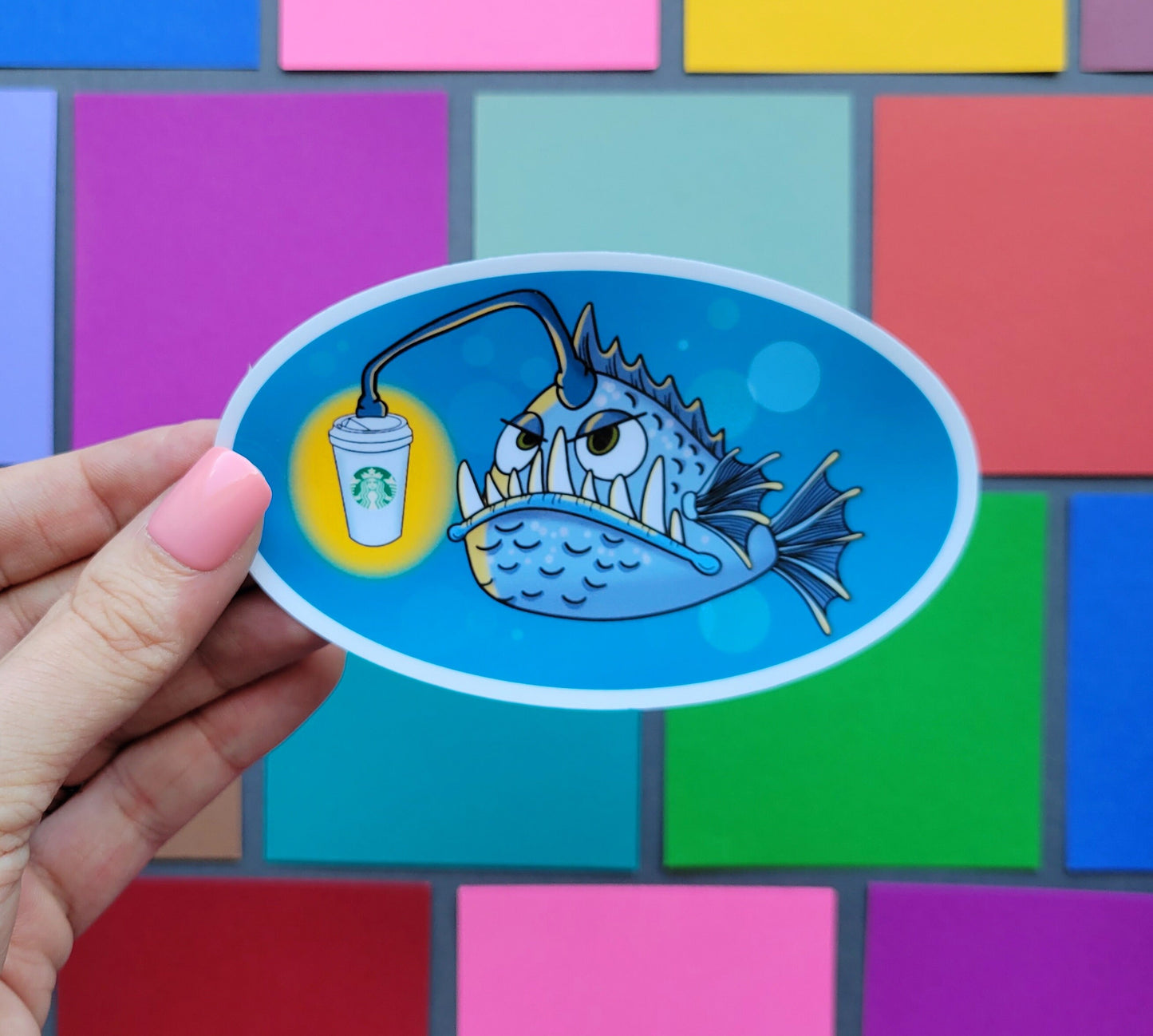 How To Catch A Coffee Addict Sticker