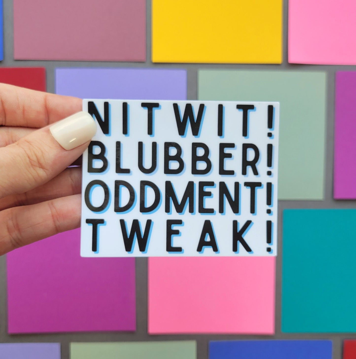 Nitwit! Blubber! Oddment! Tweak! Sticker