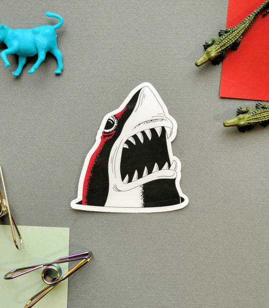 Shark Attack Sticker