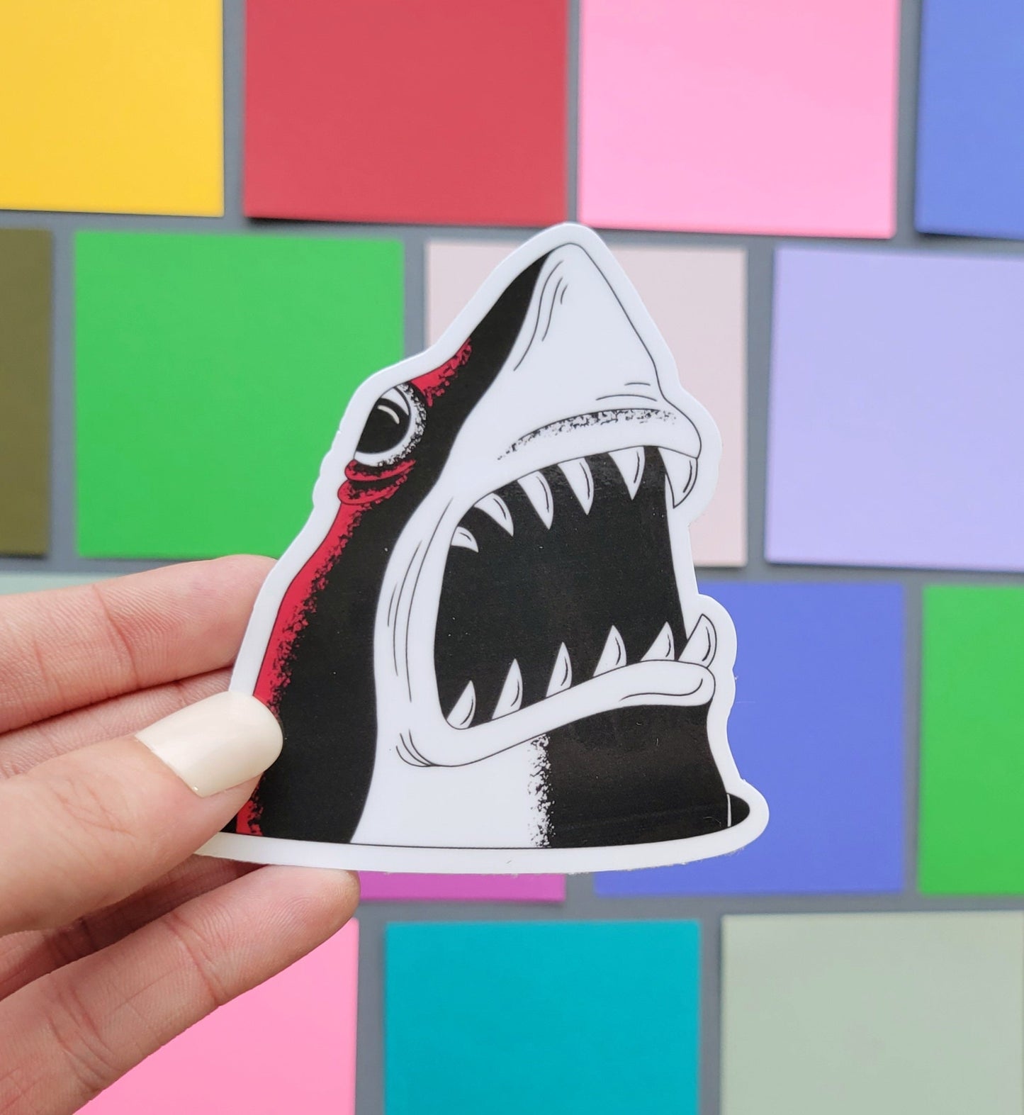 Shark Attack Sticker